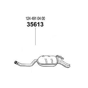 ARM リアマフラー ベンツ Eクラス W124 260E/300E (12V) セダン用 ※付属パ...