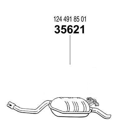 ARM リアマフラー ベンツ Eクラス W124 220E/E220 セダン用 ※付属パーツ無