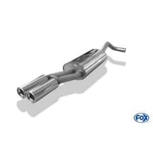 AUDI A4 (8D) セダン/アバント FF用リアマフラー 76mmダブル FOX製
