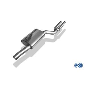 AUDI RS4 (8D) アバント用フロント＋リアマフラー 115×85mm オーバル 斜め ダブ...