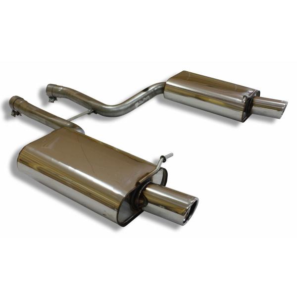 AUDI A4 (8E B6) セダン/アバント クワトロ 1.8T用リアマフラー 90mm 斜め ...