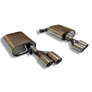 AUDI A6 (4F) セダン/アバント FF/クワトロ用リアマフラー 76mm 斜め ダブル 左...