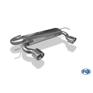 AUDI TT (8N) クーペ/ロードスター クワトロ用フロント＋リアマフラー 100mm 斜め ...