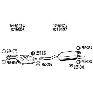 ARM BENZ ベンツ Eクラス W124クーペ 300CE(12V)用 マフラーパーツ クランプ 1個｜three-point