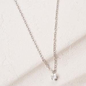 ダイヤモンドペンダント/ネックレス 一粒 プラチナ Pt900台 0.1ct