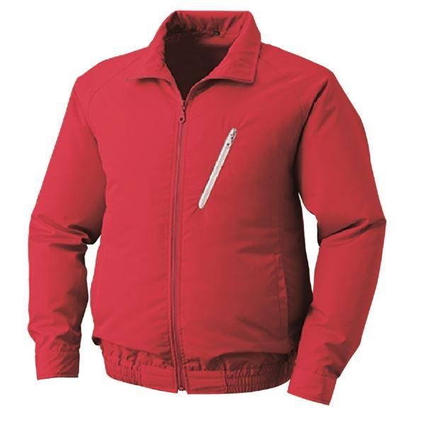 代引不可/KU90510 空調服 R ポリエステル製遮熱長袖ブルゾン 服のみ レッド 4L/代引不可
