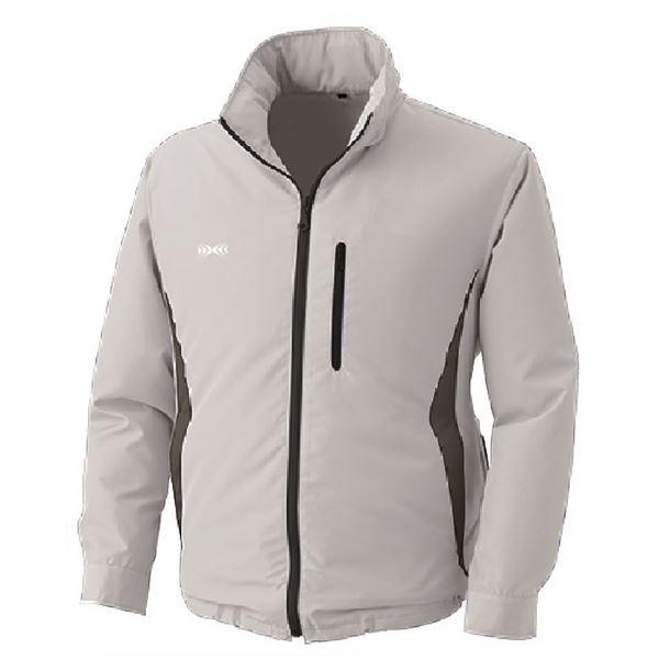 代引不可/KU90520 空調服 R ポリエステル製フード付き 服のみ シルバー 2L/代引不可