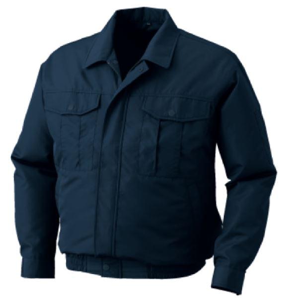 代引不可/KU90540 空調服 R ポリエステル製長袖ブルゾン 服のみ ネイビー 4L/代引不可