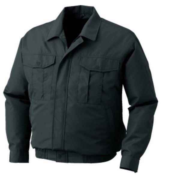 代引不可/KU90540 空調服 R ポリエステル製長袖ブルゾン 服のみ チャコール LL/代引不可