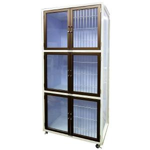 アルミ2段犬舎 業務用犬舎 店舗用犬舎 ペットホテル ペットマンション