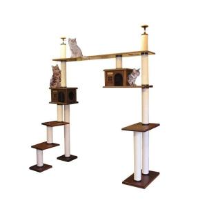 当店の大型キャットタワー 階段ブリッジタワーＷＡ−ＤＸ 天井高2300mm〜2500mmHまで対応 代引き不可商品