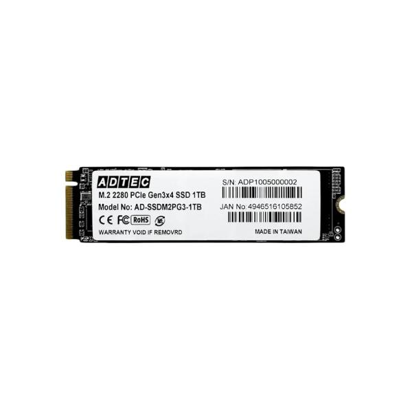 在庫有、即納 アドテック M.2 1TB 3D TLC NVMe PCIe Gen3x4(2280)...