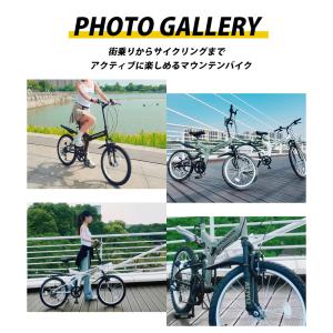 ノーパンクタイヤ 折りたたみ自転車 MTB 2...の詳細画像3