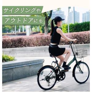 折りたたみ自転車 20インチ シマノ製 6段ギ...の詳細画像2