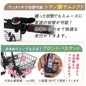 折りたたみ自転車 20インチ 荷台付き シマノ...の詳細画像5