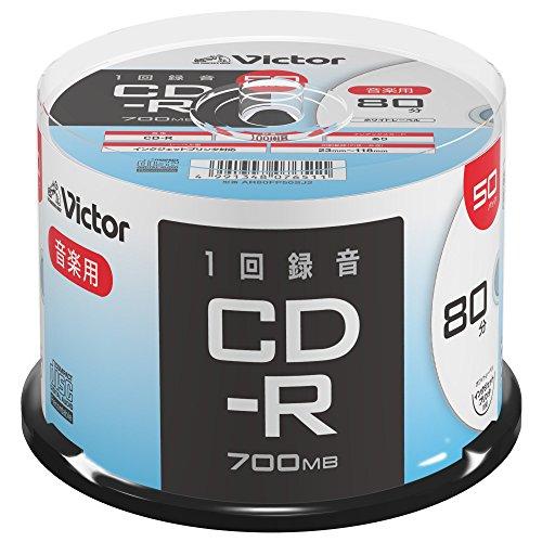 ビクター Victor 1回録音用 CD-R AR80FP50SJ2 片面1層/80分/50枚 ホワ...