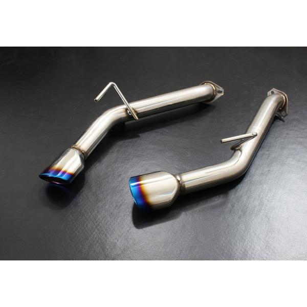 スリーキャッツ ZV37 37スカイライン チタン風110Φオーバル  直管 ストレート マフラー