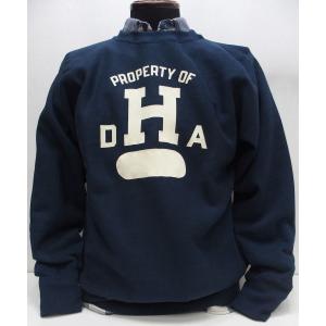 WAREHOUSE(ウエアハウス) [Lot.483 Crew Neck Sweatshirt/DHA-Navy]｜threeeight