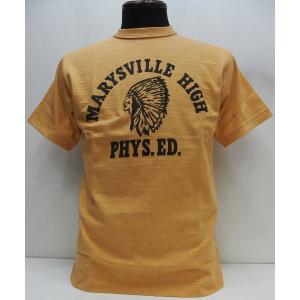 WAREHOUSE(ウエアハウス)Original Tee [Lot.4601 MARYSVILLE HIGH/Orange]｜threeeight