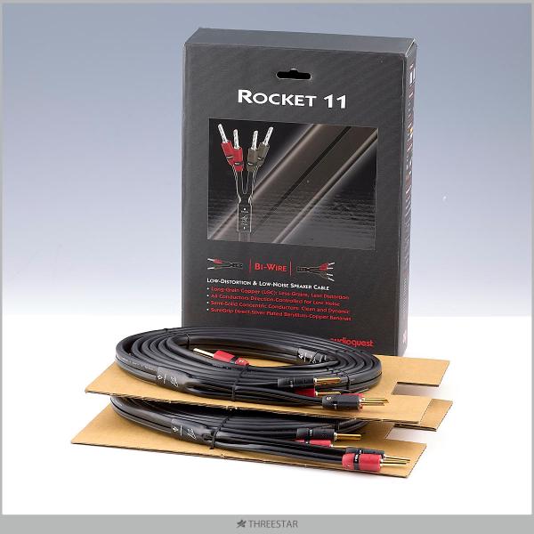 Audioquest RKT11/3M/B（ROCKET11・スピーカーケーブル・3.0m・両端バナ...