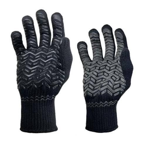 H-836　HOTゴムライナー　裏起毛　ブラック　すべり止め付軍手　　勝星産業