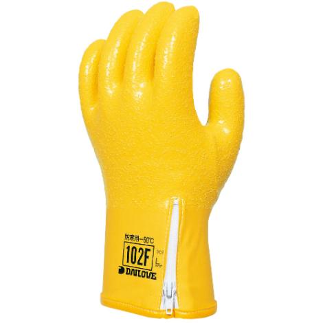 ダイローブ　102F　　防寒手袋　ファスナー付　ダイヤゴム　