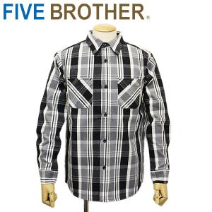 FIVEBROTHER（ファイブブラザー） オンブレチェック マチ付 半袖