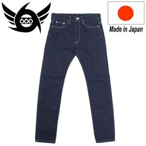 666 ORIGINAL 1977 LONDON STRETCH SLIM JEANS (ロンドンストレッチスリムジーンズ) インディゴ SOP0003｜threewoodjapan