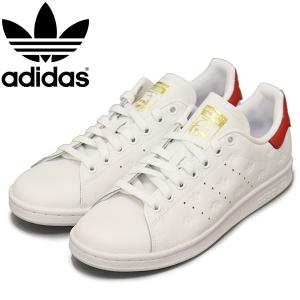 adidas (アディダス) FZ6370 STAN SMITH W スタンスミス レディース スニーカー ホワイトxスカーレットxゴールドメタリック AD192｜threewoodjapan