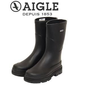 AIGLE (エーグル) ZZFNA07 MID RAIN ミッドレイン レディース ラバーブーツ 005 NOIR A AGL040｜threewoodjapan