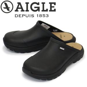 AIGLE (エーグル) ZZHS065 CORLAY M ラバー サボ ユニセックス クロッグシューズ 004 BLACK AGL057｜threewoodjapan