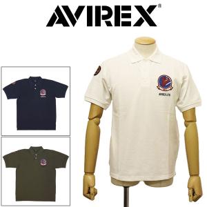 AVIREX (アヴィレックス) 3136003 TOP GUN FLAG トップガンフラッグ ショートスリーブ ポロシャツ 全3色｜threewoodjapan