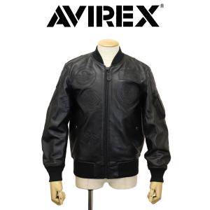 AVIREX (アヴィレックス) 783-3250064 LEATHER TYPE MA-1 TOP GUN トップガンパッチ シープレザー ジャケット 010BLACK｜threewoodjapan