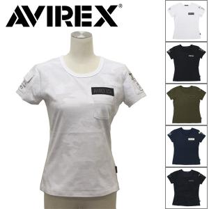 AVIREX (アヴィレックス) 6213322 SS FATIGUE TEE ファティーグ レディース 半袖 Tシャツ 全6色｜threewoodjapan