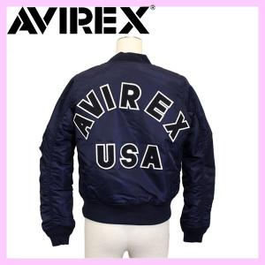 sale セール AVIREX (アビレックス) WMS MA-1 COMMERCIAL LOGO コマーシャルロゴ フライトジャケット レディース 86-ROYAL｜threewoodjapan