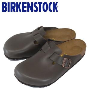 BIRKENSTOCK (ビルケンシュトック) BOSTON (ボストン) スムースレザー サンダル レギュラー(幅広) D.BROWN(ダークブラウン) BI040｜threewoodjapan