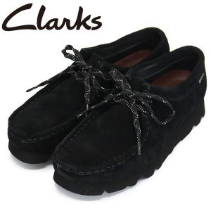 Clarks (クラークス) 26169024 Wallabee GTX ワラビー ゴアテックス レディース シューズ Black Sde CL063｜threewoodjapan