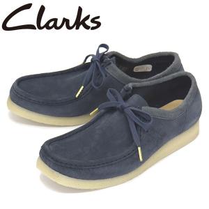 sale セール Clarks (クラークス) 26166306 Wallabee ワラビー メンズシューズ Blue Suede CL055｜threewoodjapan