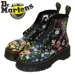 Dr.Martens (ドクターマーチン) 27128001 SINCLAIR 8EYE レディース レザーブーツ FLORAL MASH UP BLACK｜threewoodjapan