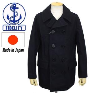 Fidelity フィデリティ Men 39 S Fd72wm109m 10button P Coat Fd014 新品 メルトンピーコート 79 Navy Melton