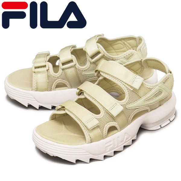 sale FILA 5SM00558 ディスラプター SD ストラップサンダル 063 TAN/WH...