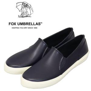 FOX UMBRELLAS (フォックスアンブレラズ) WOMEN'S SLIP-ON レディース スリッポン シューズ ラバーネイビー つやなし 日本製 FU007｜threewoodjapan