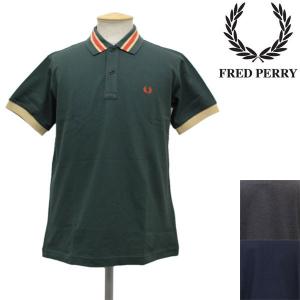 FRED PERRY (フレッドペリー) F1577 BOMBER STRIPE COLLAR PIQUE SHIRT (ボンバーストライプカラーピケシャツ) 全3色 FP239｜threewoodjapan