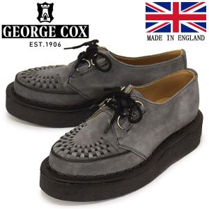 GEORGE COX (ジョージコックス) SKIPTON 3588 VI ラバーソール レザーシューズ 083 CHARCOAL SUEDE｜threewoodjapan