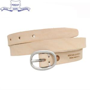 HERITAGE LEATHER CO.(ヘリテージレザー) NO.7932 0.75inch Leather Belt (0.75インチ レザーベルト) Natural HL043｜threewoodjapan