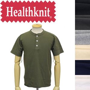 sale セール Healthknit (ヘルスニット) P-906S ヘンリーネック 半袖Tシャツ 全7色 HK001｜threewoodjapan