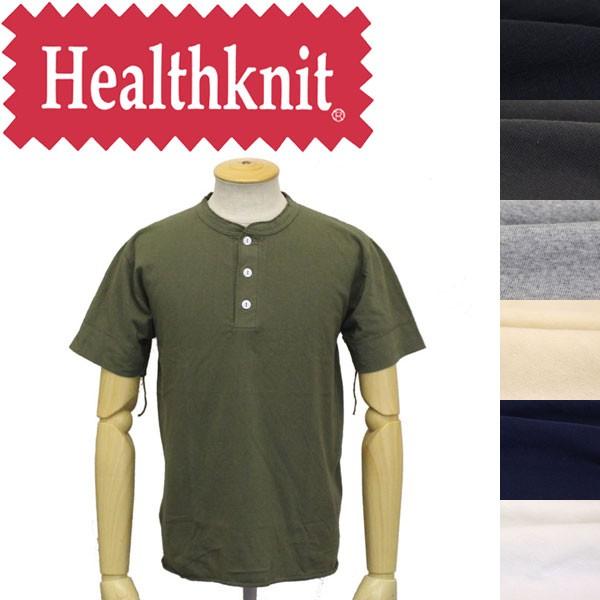 sale セール Healthknit (ヘルスニット) P-906S ヘンリーネック 半袖Tシャツ...