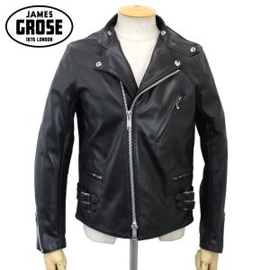 JAMES GROSE (ジェームスグロース) G05-12 MEN'S KANSAN JACKET(メンズカンサンジャケット) BLACK ブラック JG003｜threewoodjapan