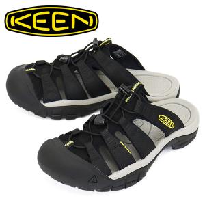 KEEN (キーン) 1027302 Men's NEWPORT SLIDE ニューポート スライド サンダル BLACKxKEEN YELLOW KN700