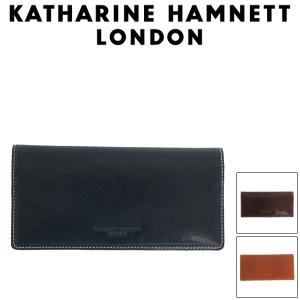 KATHARINE HAMNETT LONDON (キャサリンハムネット ロンドン) 490-58203 LINEMAN2 束入れ ロングウォレット 全3色｜threewoodjapan
